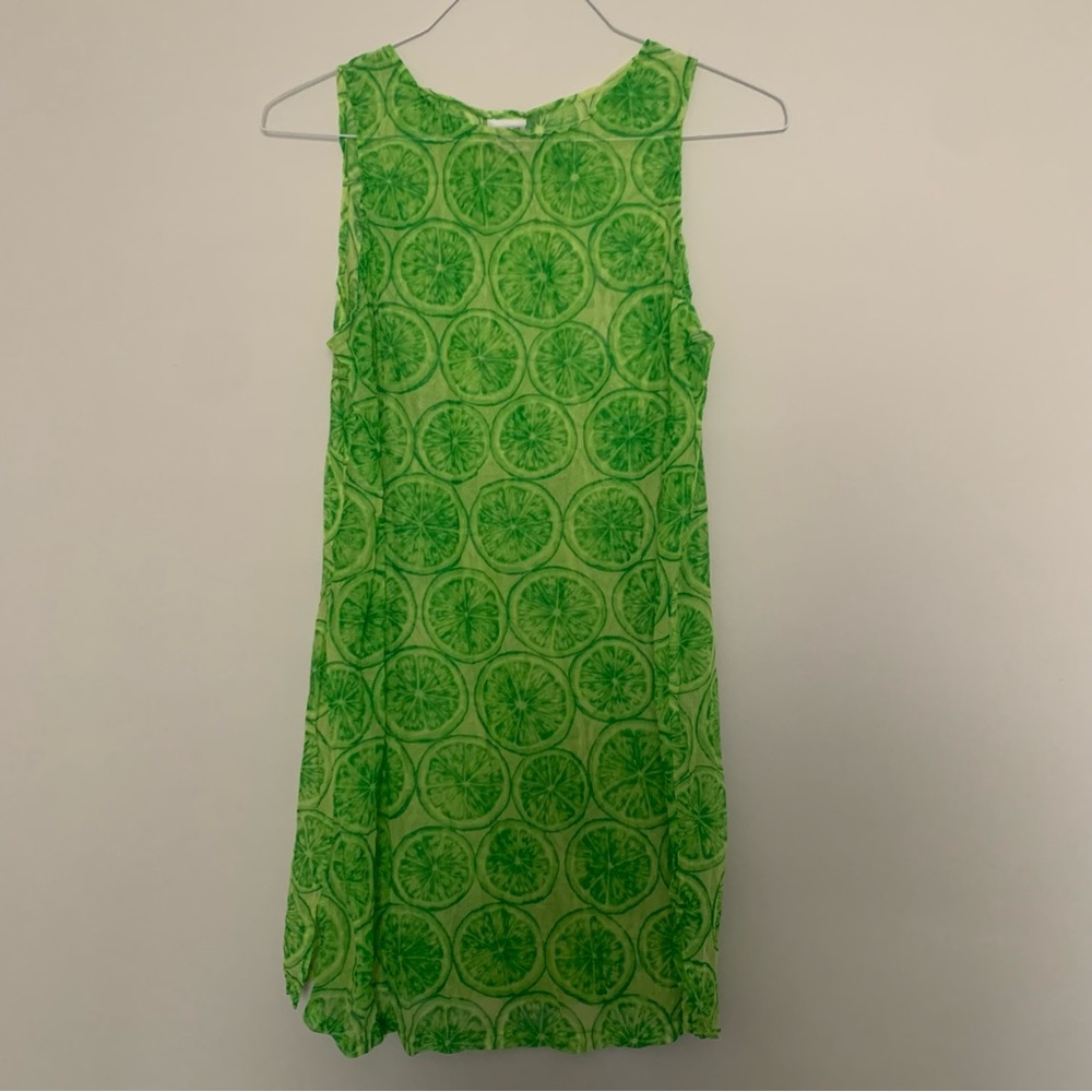 vintage lime green mesh dress